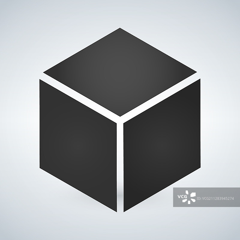 3D立方体六面体扁平风格图标图片素材