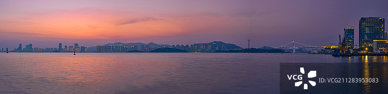 厦门港黄昏图片素材