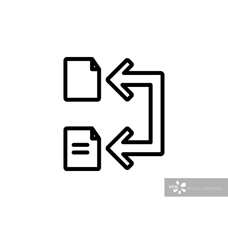 转换文档线性图标设计图片素材