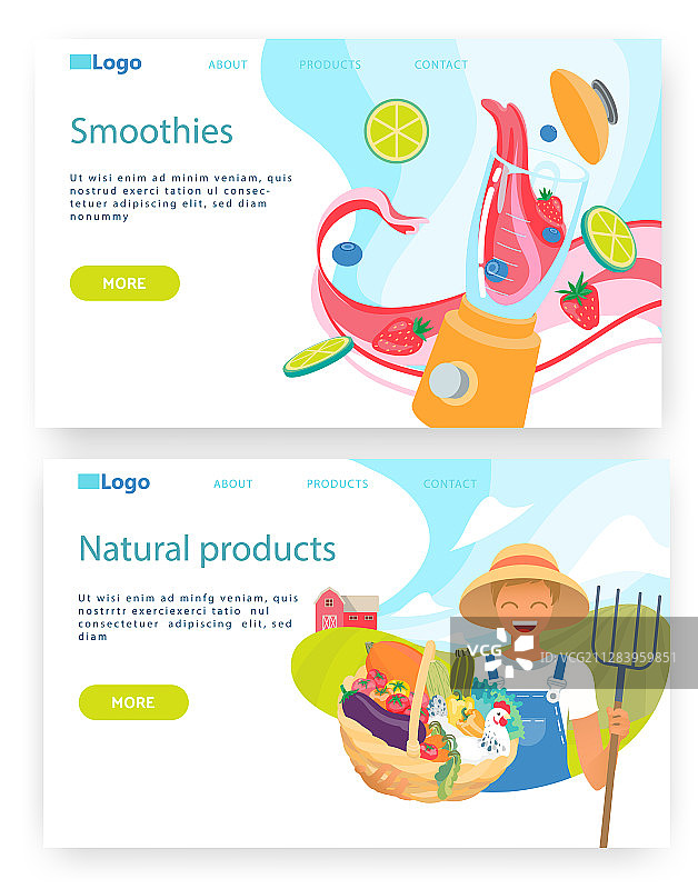 农民拿着一篮有机食物和饮料图片素材