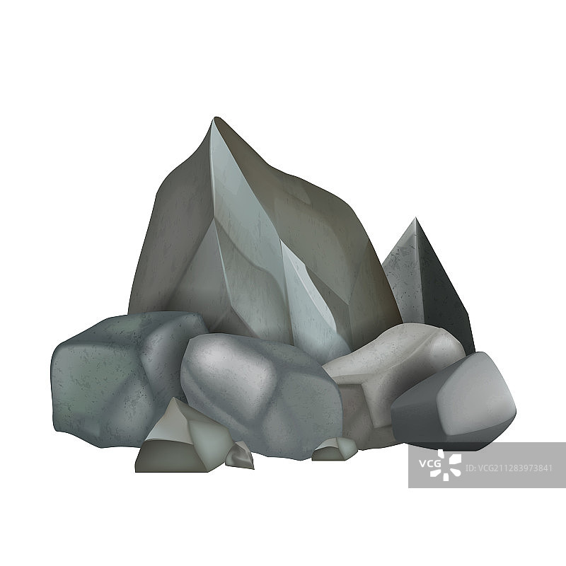 岩石粗糙的鹅卵石巨石堆图片素材