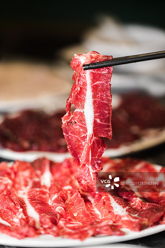 火锅牛肉片 涮肉图片素材
