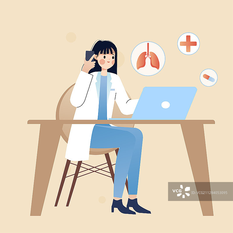 生命健康医生医疗矢量插画图片素材