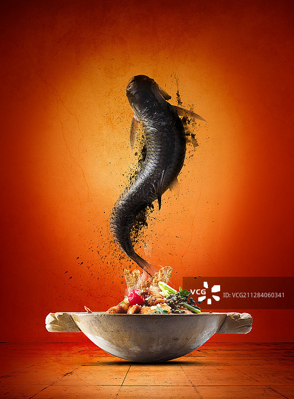 吉祥开运石锅鱼图片素材