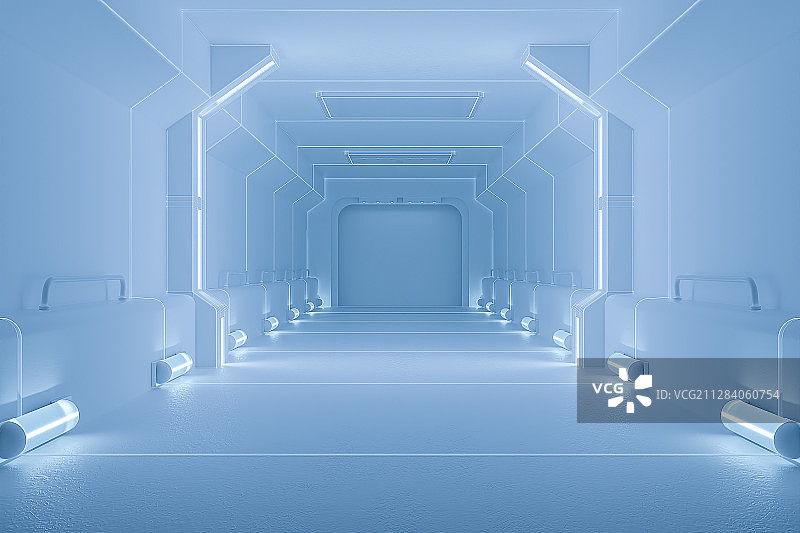 3D现代简洁科技空间背景图片素材