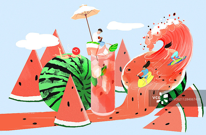 西瓜八月横图片素材