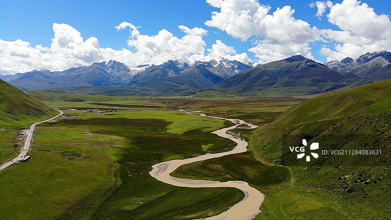 高清航拍川西雀儿山图片素材