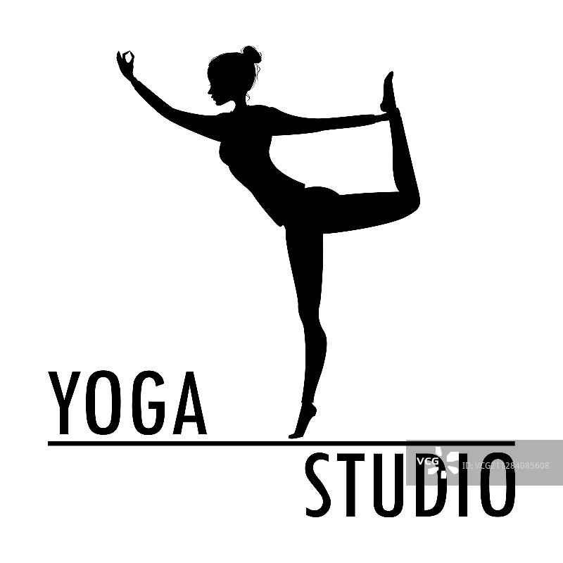 瑜伽Logo模板：健身工作室设计图片素材