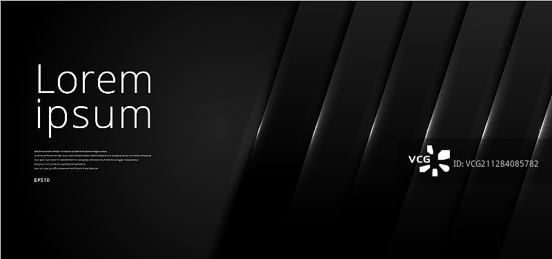 黑色重叠图层抽象banner网页模板图片素材