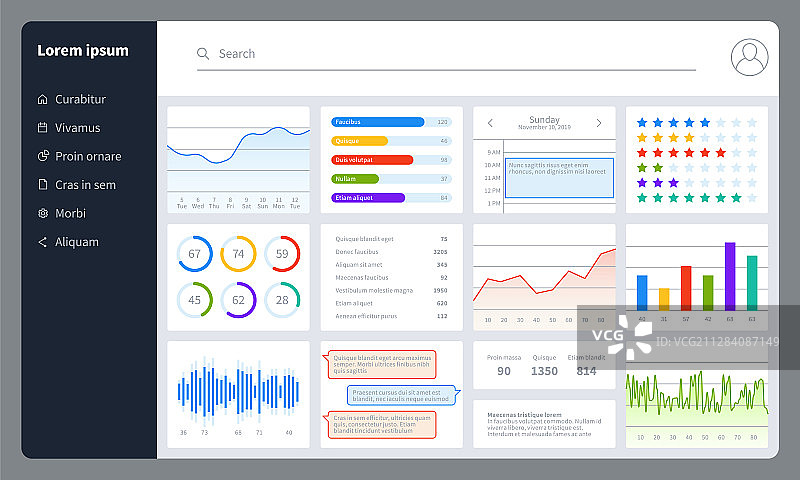 仪表盘进度条财务分析数据图片素材