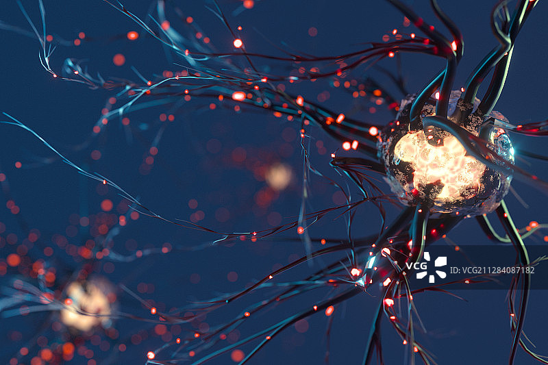 深色背景下的病毒体 3D渲染图片素材