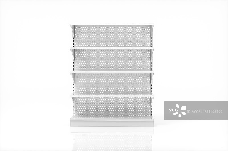 白色背景下的物品架 3D渲染图片素材