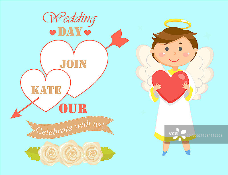 婚礼日期典礼情侣邀请函图片素材