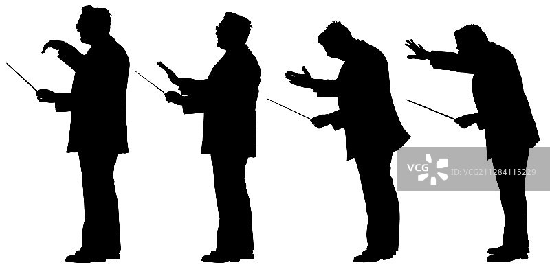 音乐指挥剪影合集图片素材