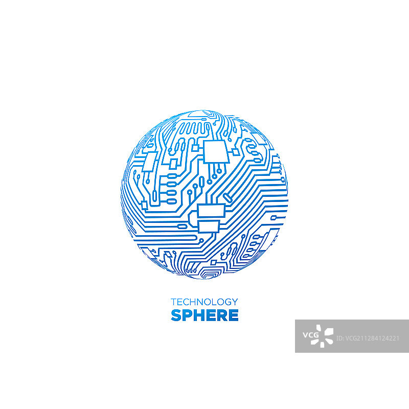 圆形电路板图片素材