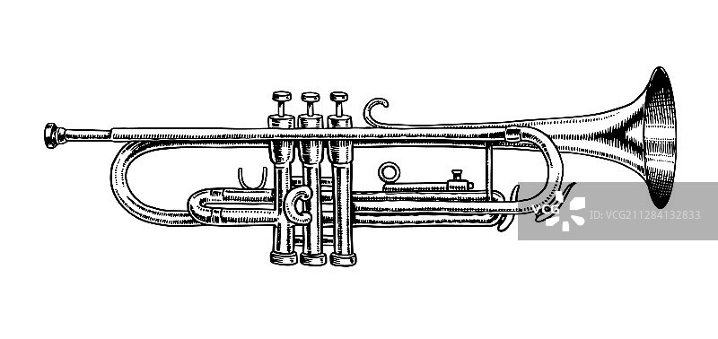 爵士乐器小号图片素材