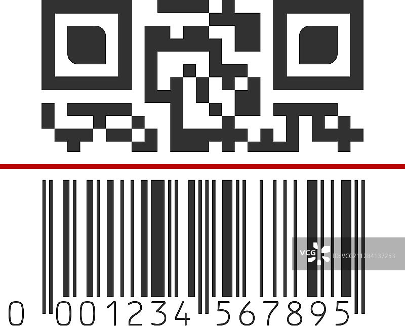 二维码与条形码混合扫描概念设计图片素材