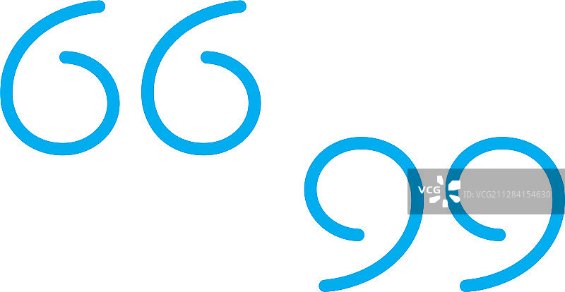 白色背景上的逗号引言图标图片素材