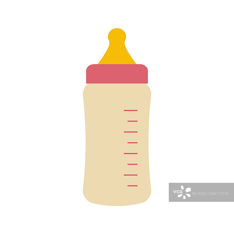 白色背景上的奶瓶图标图片素材