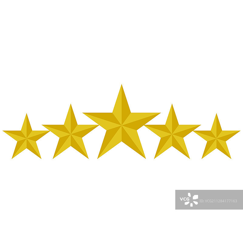 白色背景上的星星评分图标图片素材