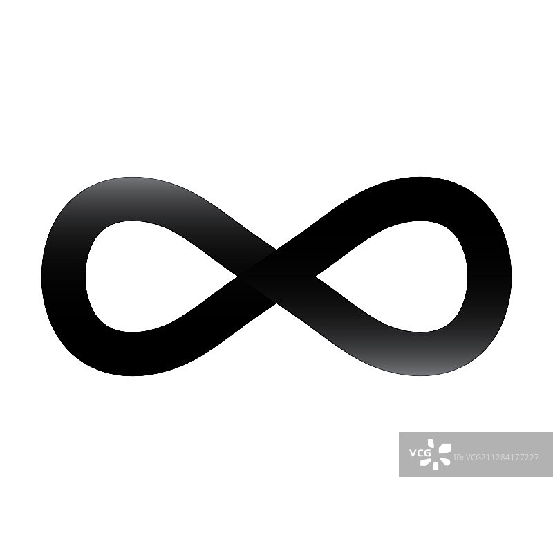 白色背景上的无限数学图标图片素材