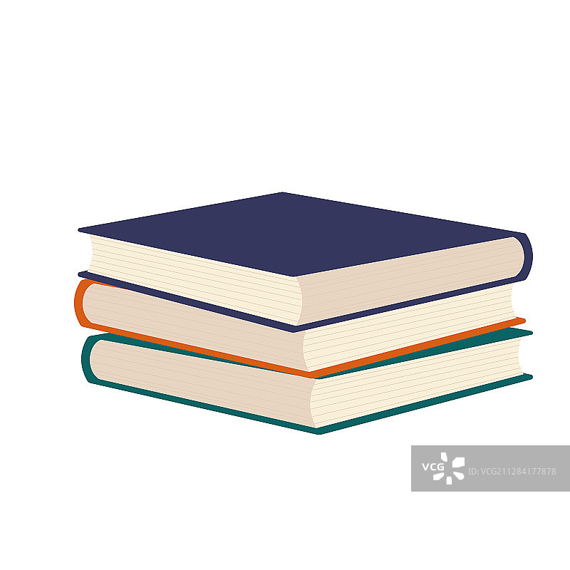 堆叠的书籍矢量插画图片素材