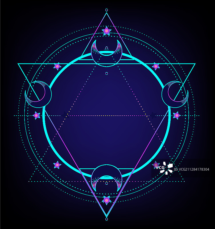 神圣几何与BOO符号阿育吠陀标志图片素材