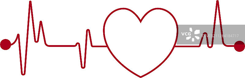 脉冲或心跳线性图标现代轮廓图片素材