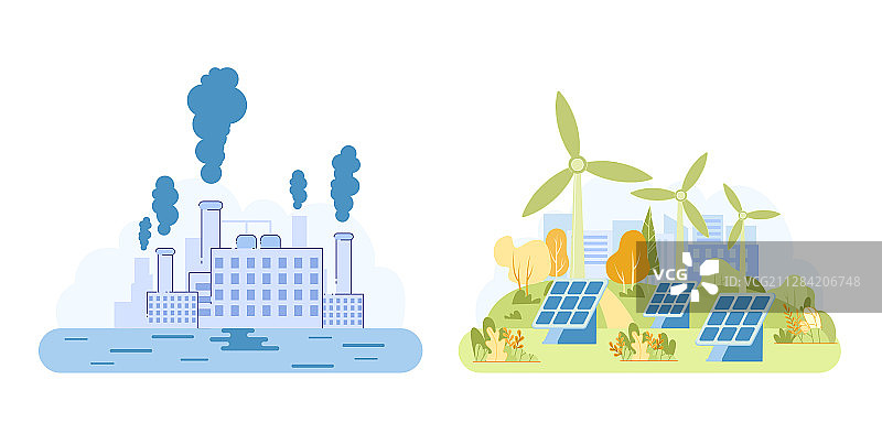 危险与安全的能源生产方法图片素材