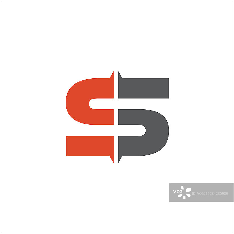 S或SS首字母标志设计图标符号模板图片素材