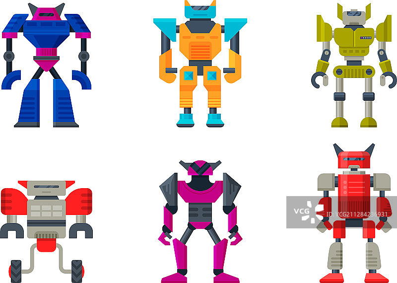 白色背景上的变形金刚机器人图片素材