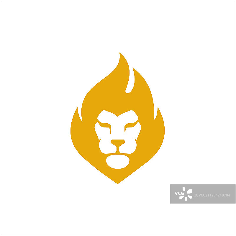 狮子头标志设计，优雅的狮子头像图标图片素材