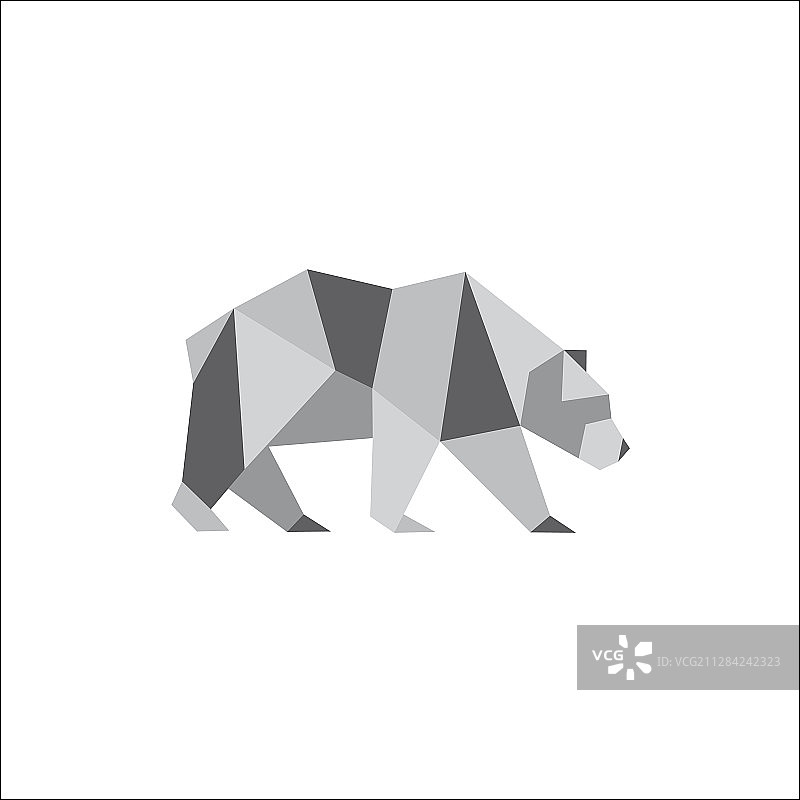 熊logo图标符号三角形几何多边形图片素材