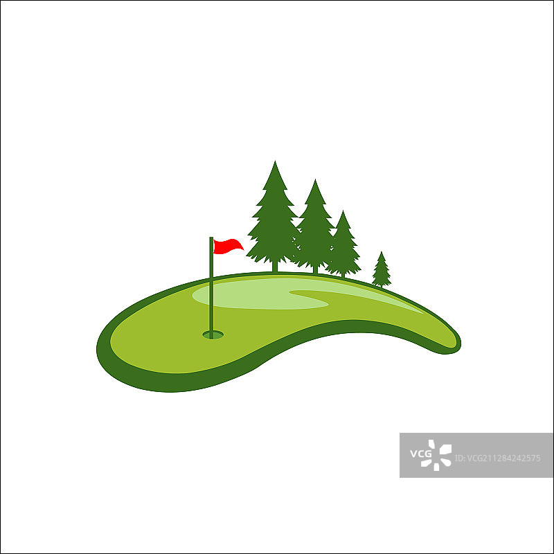 高尔夫球场Logo模板图片素材