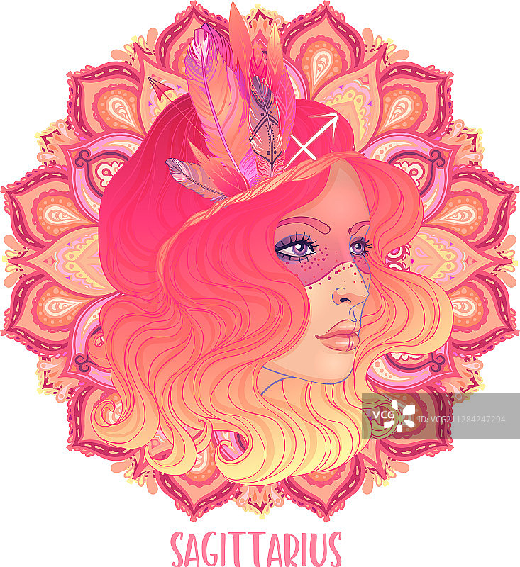 射手座星座标志绘画图片素材