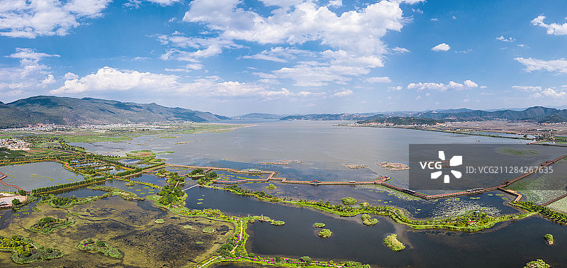 云南省红河州石屏县异龙湖国家湿地公园图片素材