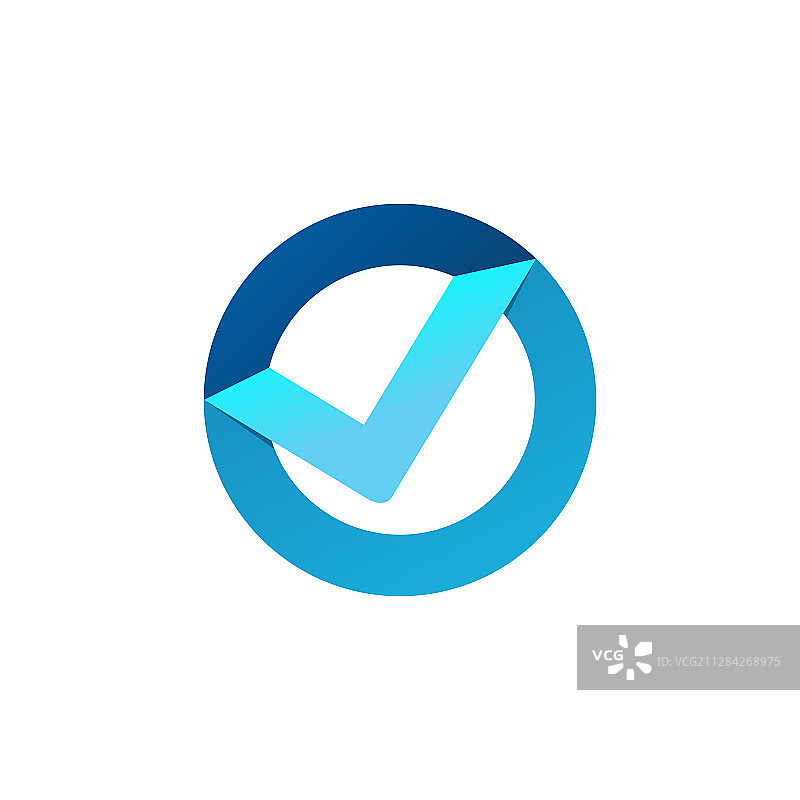 圆形复选标志图标徽章图片素材