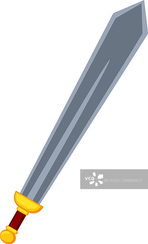 卡通玩具灰色剑图片素材