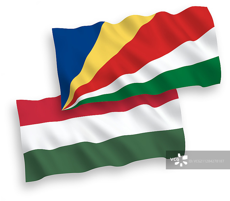 塞舌尔和匈牙利国旗图片素材