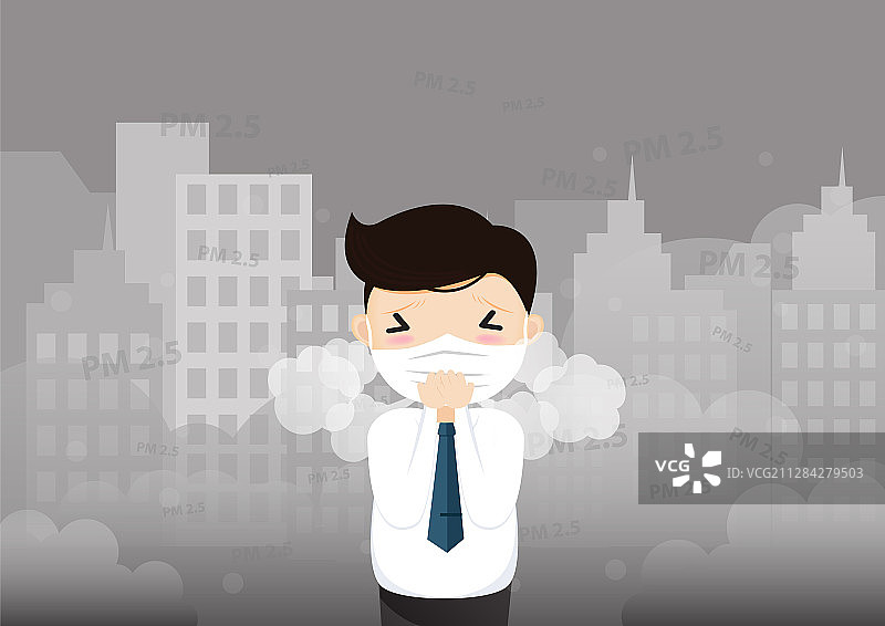 PM2.5空气污染概念图片素材