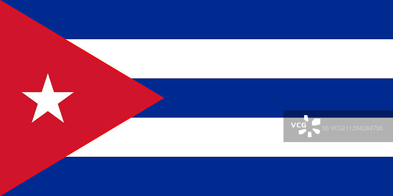 古巴国旗标准配色图片素材