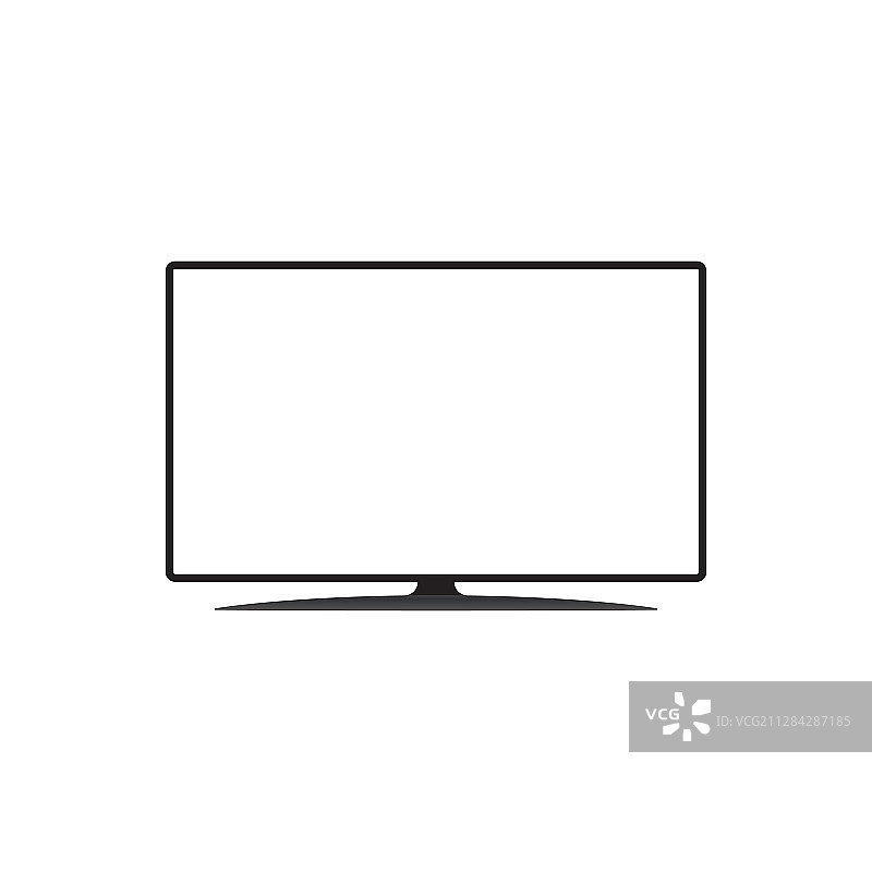 隔离在白色屏幕上的电视图片素材