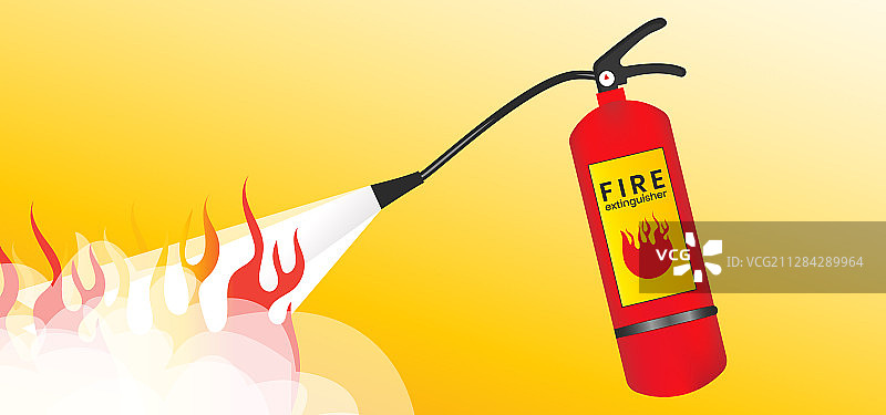 使用灭火器灭火图片素材