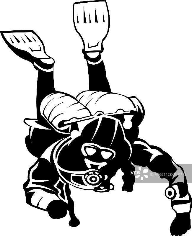 水下游泳的潜水员图片素材