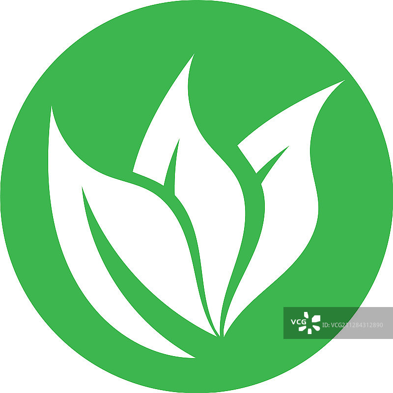 标志绿色树叶生态图片素材