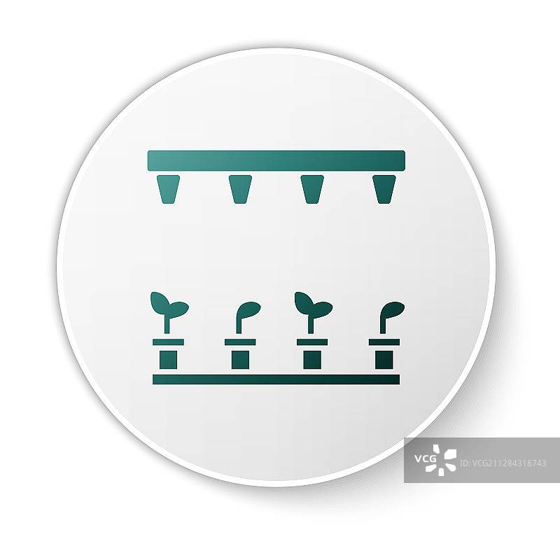 绿色自动灌溉喷头图标图片素材