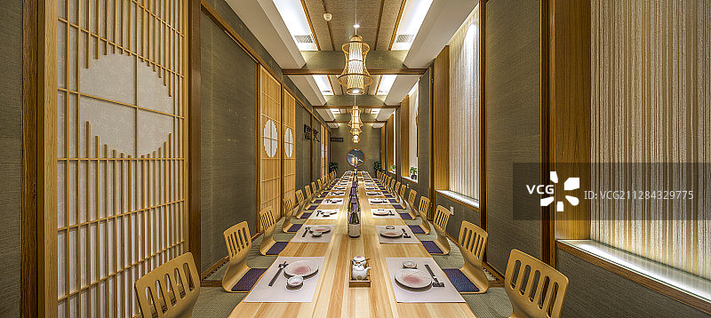 日本料理餐厅内部环境空间图片素材