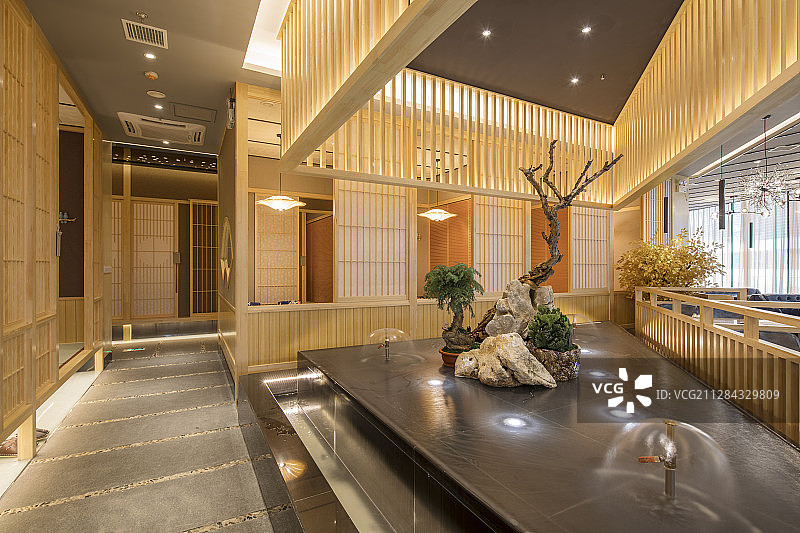 日本料理餐厅内部环境空间图片素材