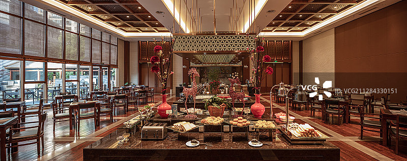 中式酒店餐厅内部环境空间图片素材