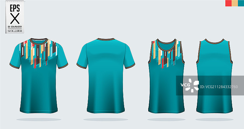 足球运动t恤模型模板设计图片素材